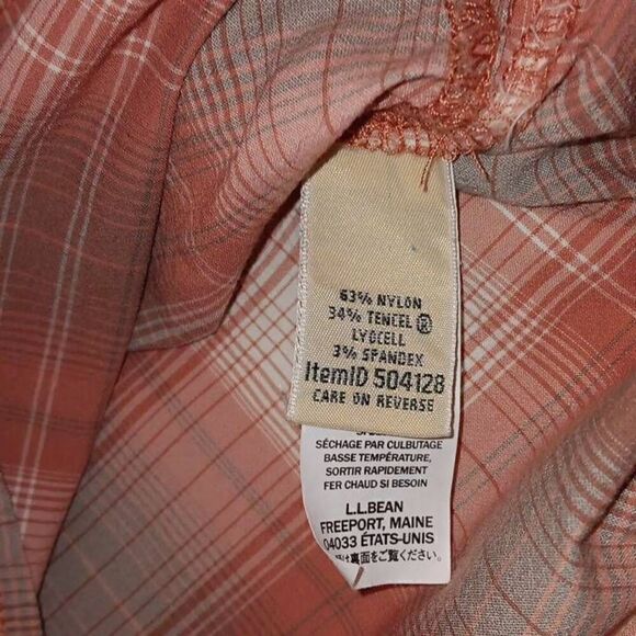 LL Bean Women's Short Sleeved Button Down Shirt, Large with 3% Spandex Activewea - Picture 5 of 8